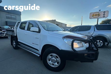 White 2014 Holden Colorado Crew Cab Chassis LS (4X4)
