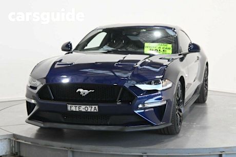 Blue 2018 Ford Mustang Convertible GT