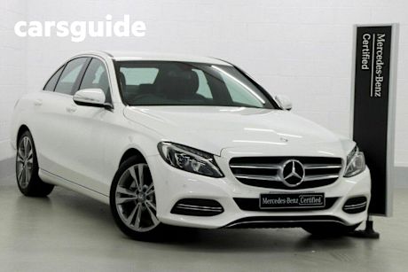 White 2015 Mercedes-Benz C200 Sedan