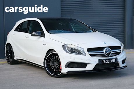 White 2014 Mercedes-Benz A45 Hatchback AMG