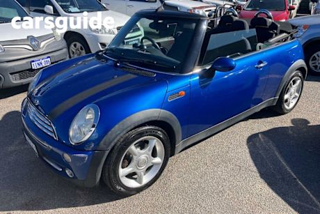 Blue 2006 Mini Cabrio Cabriolet Cooper