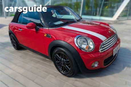 Red 2011 Mini Cabrio Convertible Cooper