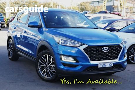 Blue 2019 Hyundai Tucson Wagon Active X (2WD) Black INT