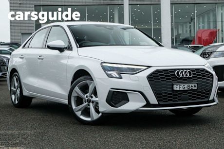 White 2024 Audi A3 Sedan 35 Tfsi Mhev