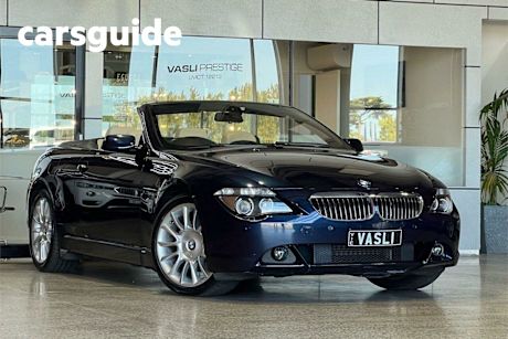 Blue 2005 BMW 645CI Convertible