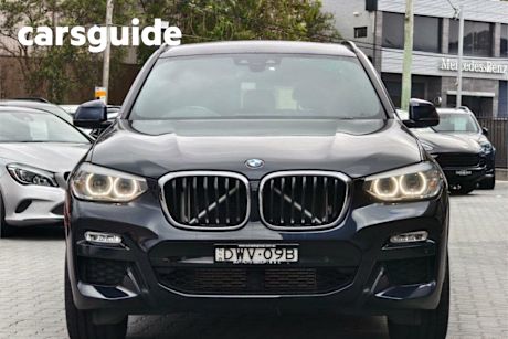 Blue 2018 BMW X3 Wagon Xdrive 20D M-Sport