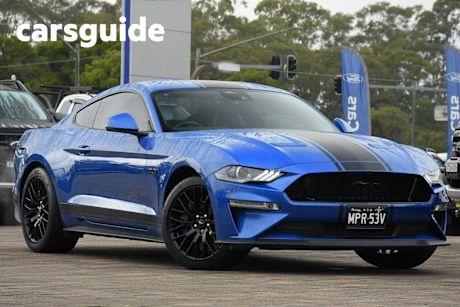 Blue 2020 Ford Mustang Fastback GT 5.0 V8