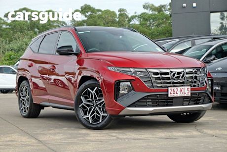 Red 2024 Hyundai Tucson Wagon Highlander (awd) NO SRF