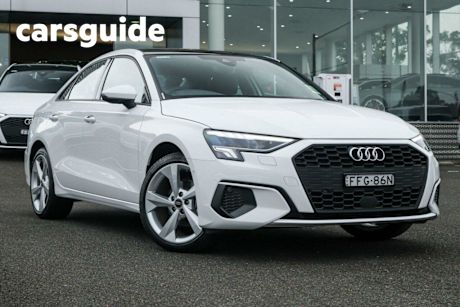 White 2024 Audi A3 Sedan 35 Tfsi Mhev
