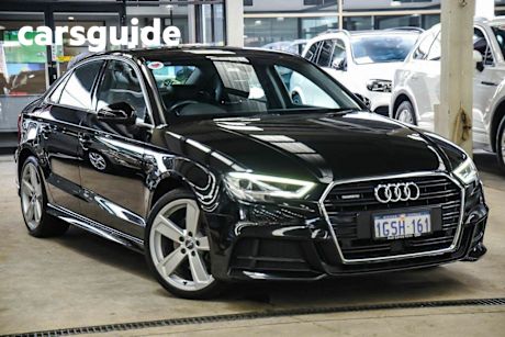 Black 2019 Audi A3 Sedan 40 Tfsi Quattro S Line Plus