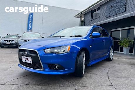 Blue 2014 Mitsubishi Lancer Hatchback GSR Sportback