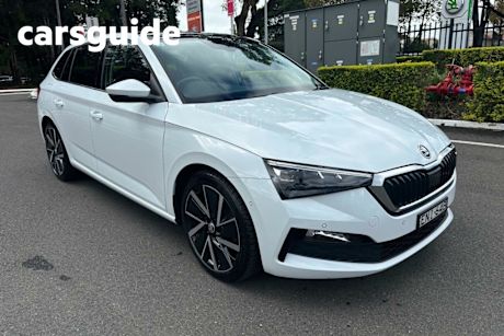 White 2021 Skoda Scala Hatchback 110 TSI Launch Edition