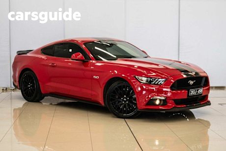 Red 2017 Ford Mustang Coupe Fastback GT 5.0 V8