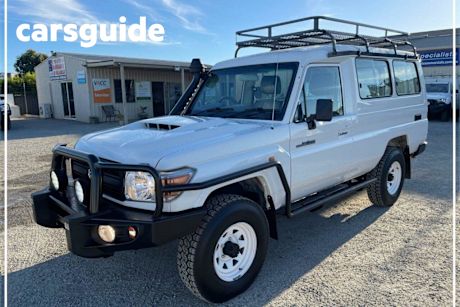 White 2018 Toyota Landcruiser Troop Carrier Workmate (4X4) 2 Seat