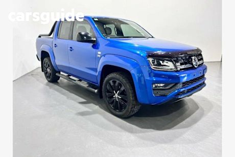 Blue 2020 Volkswagen Amarok Dual Cab Utility TDI550 Highline Black 4Motion