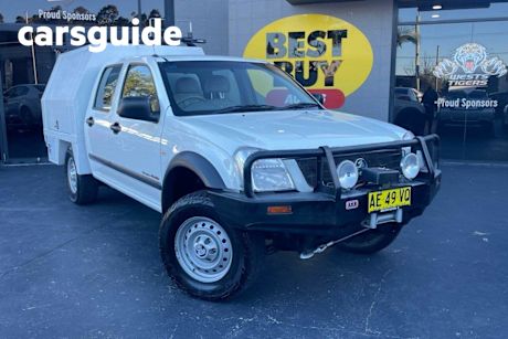 White 2006 Holden Rodeo Crew Cab Chassis LX (4X4)