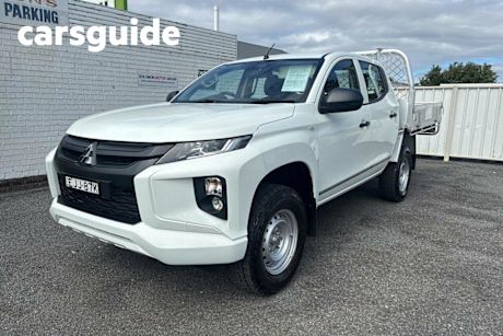 White 2019 Mitsubishi Triton Double Cab Chassis GLX Adas (4X4)