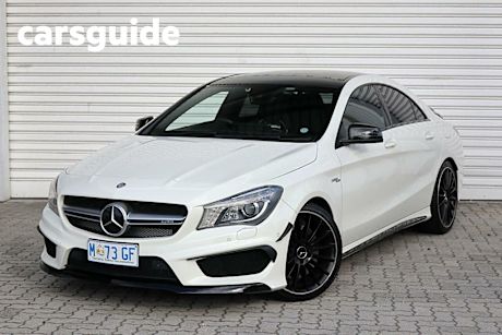 White 2014 Mercedes-Benz CLA45 Coupe AMG