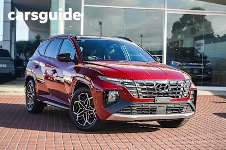Red 2024 Hyundai Tucson Wagon Highlander (awd) NO SRF