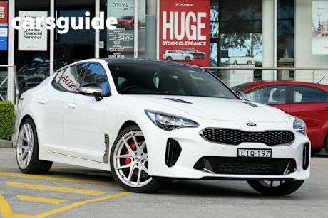 White 2019 Kia Stinger Sedan GT (black Leather)