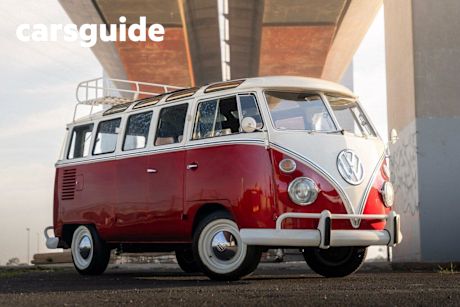 Red 1969 Volkswagen Kombi Van