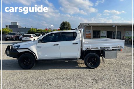 White 2021 Toyota Hilux Double Cab Chassis SR (4X4)