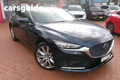 Blue 2022 Mazda 6 Wagon Atenza