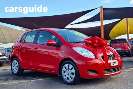 Red 2009 Toyota Yaris Hatchback YRS