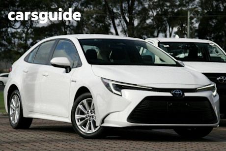 White 2023 Toyota Corolla Sedan Ascent Sport + Conv PK Hybrid