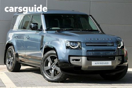 Blue 2021 Land Rover Defender Wagon 110 P400 X-Dynamic HSE (294KW)