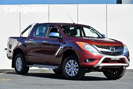 Red 2013 Mazda BT-50 Dual Cab Utility GT (4X4)