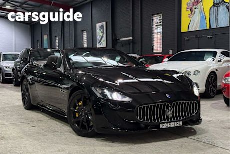 Black 2014 Maserati Grancabrio Convertible