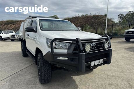 White 2022 Toyota Hilux X Cab Cab Chassis SR (4X4)