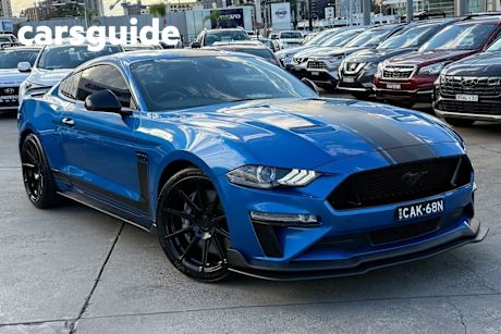 Blue 2020 Ford Mustang Fastback GT 5.0 V8