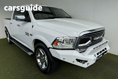 White 2019 Ram 1500 Crew Cab Utility Laramie (4X4) FD3.2