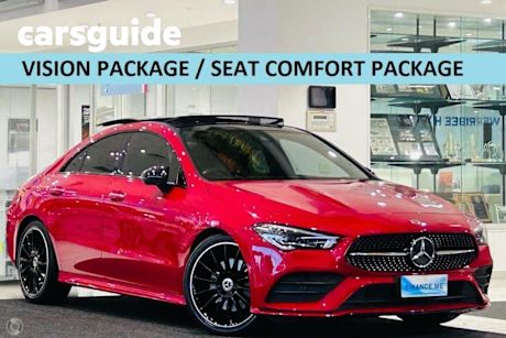 Red 2020 Mercedes-Benz CLA Coupe 200