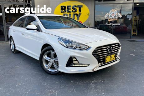White 2019 Hyundai Sonata Sedan Active