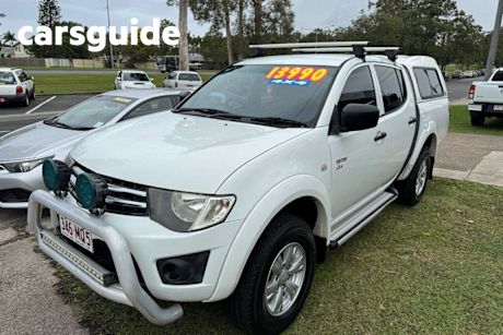 White 2009 Mitsubishi Triton Cab Chassis GLX (4X4)