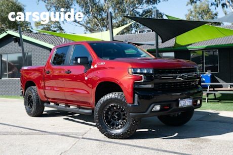 Red 2021 Chevrolet Silverado Crew Cab Utility 1500 LT Trail Boss