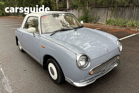 Blue 1991 Nissan Figaro Convertible