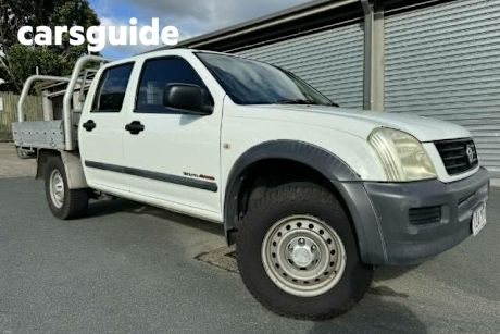 White 2003 Holden Rodeo Crew Cab Pickup LX (4X4)