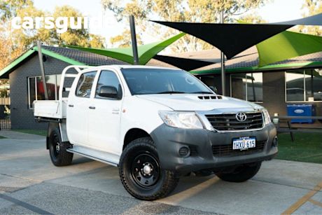 White 2014 Toyota Hilux Dual Cab Chassis SR (4X4)