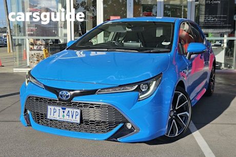 Blue 2019 Toyota Corolla Hatchback ZR (hybrid)