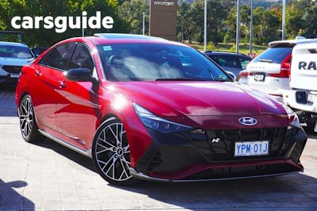 Red 2021 Hyundai I30 Sedan N Premium With Sunroof