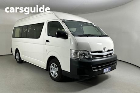 White 2012 Toyota Hiace Bus Commuter