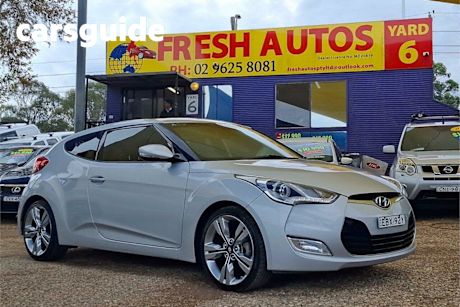 Silver 2013 Hyundai Veloster Coupe +