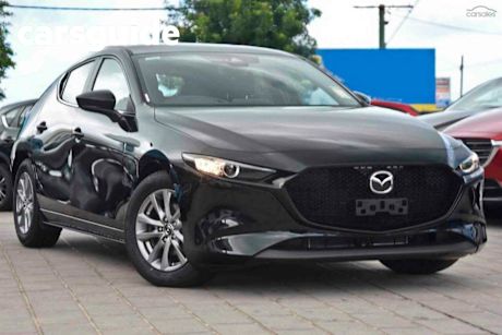Black 2025 Mazda 3 Hatchback G20 Pure
