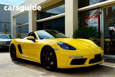 Yellow 2017 Porsche 718 Roadster Boxster S