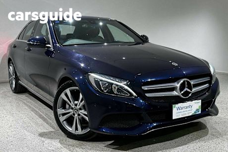 Blue 2017 Mercedes-Benz C200 Sedan