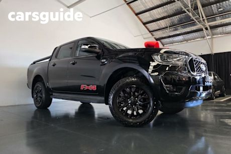 Black 2021 Ford Ranger Ute Tray PX MkIII 2021.75MY FX4 Pick-up Double Cab 4dr Spts Auto 6sp